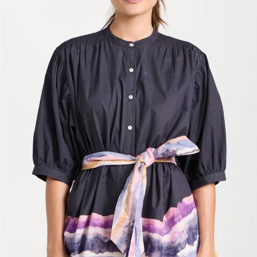 CHUFY Kissa 3/4 Sleeve Mini Dress Kaia Navy Print NWT - Picture 5 of 12